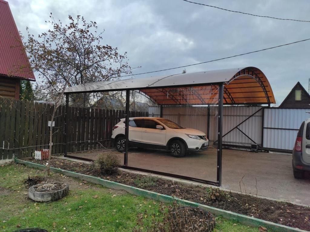 Прозрачные шторы ПВХ для навеса под автомобиль в Тарусе